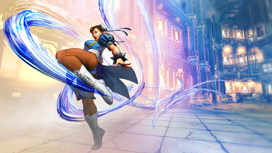 Chun Li Spinning Bird Kick Wallpaper