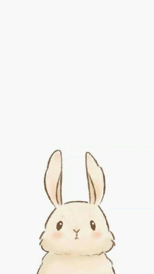 Chunky White Rabbit Wallpaper