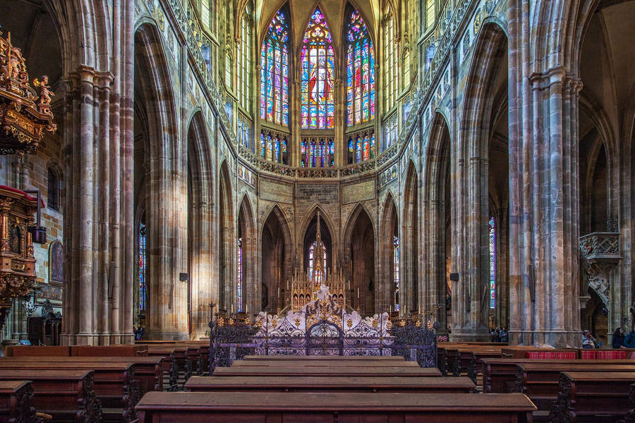 Church Interior Czech Republic Wallpaper