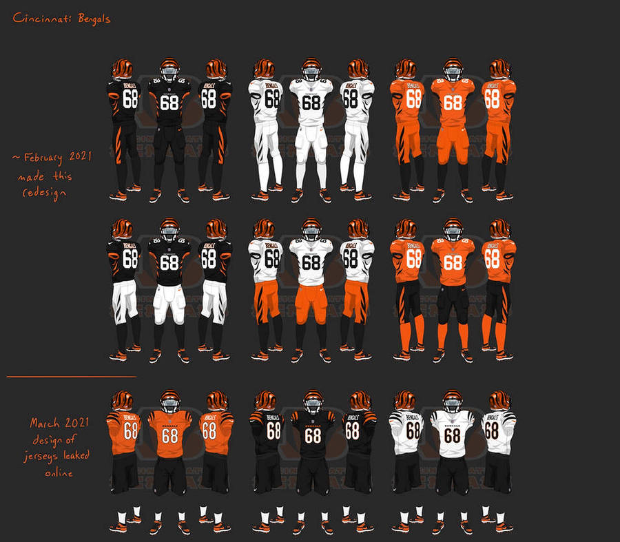 Cincinnati Bengals Uniforms Wallpaper