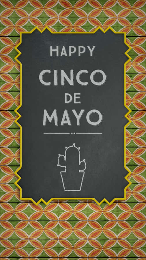 Cinco De Mayo Greeting Card With A Colorful Background Wallpaper