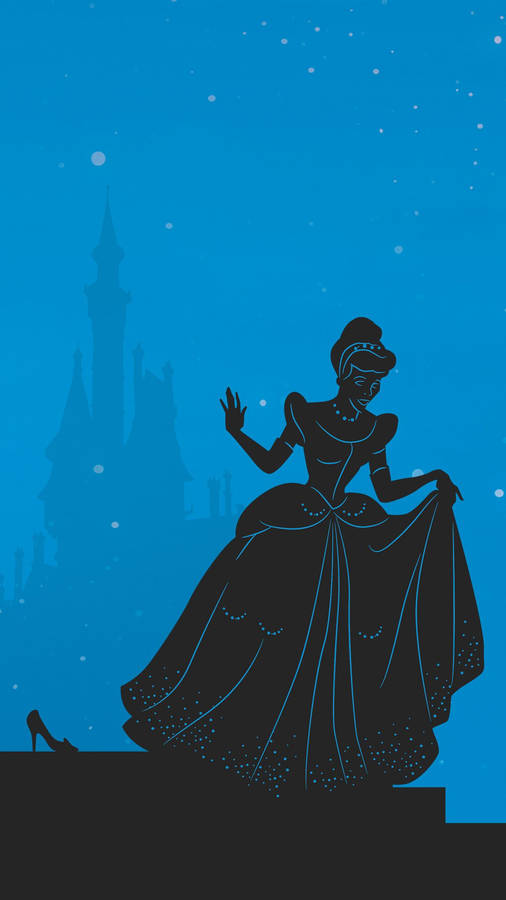 Cinderella Silhouette Aesthetic Cartoon Disney Wallpaper