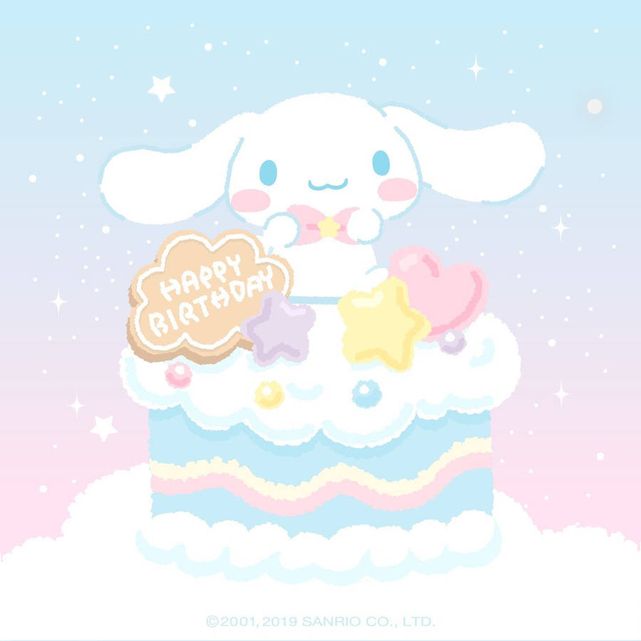 Cinnamoroll Happy Birthday Cake Wallpaper