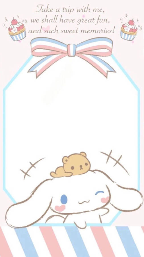 Cinnamoroll Text Artwork Wallpaper