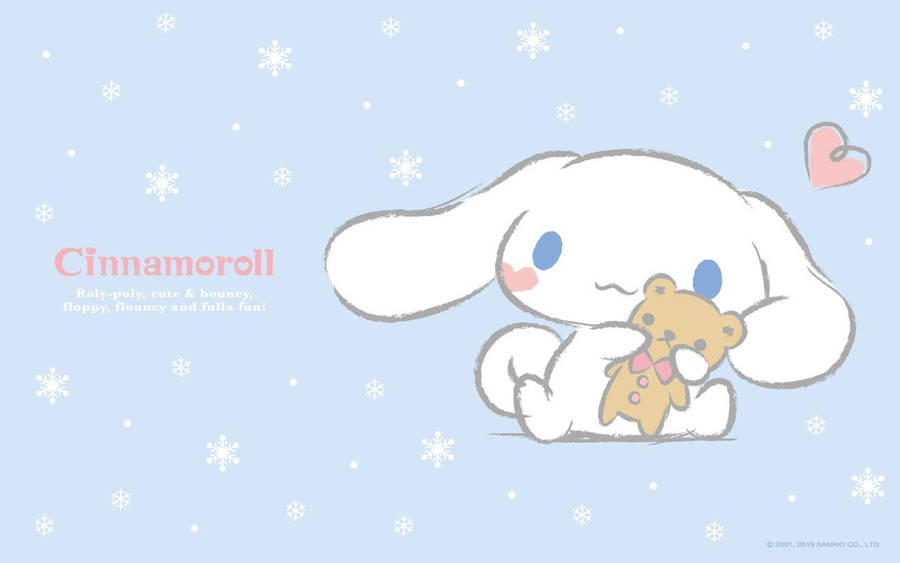 Cinnamoroll With Teddy Winter Wallpaper