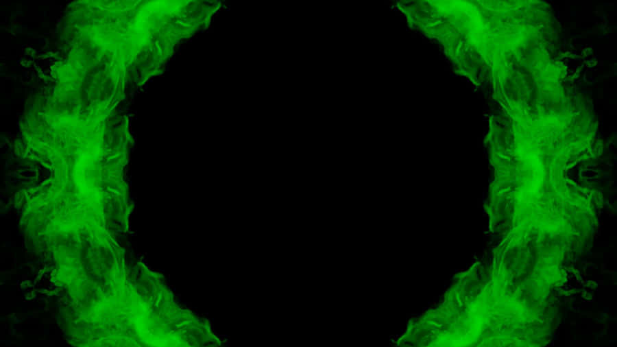 Circle Made Of Green Smoke Wallpaper