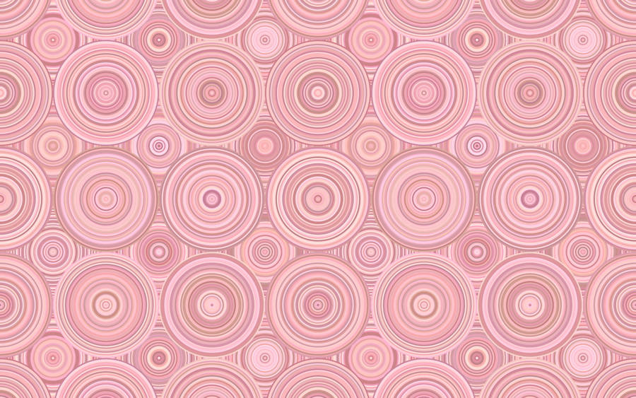 Circles On Pink Background Wallpaper