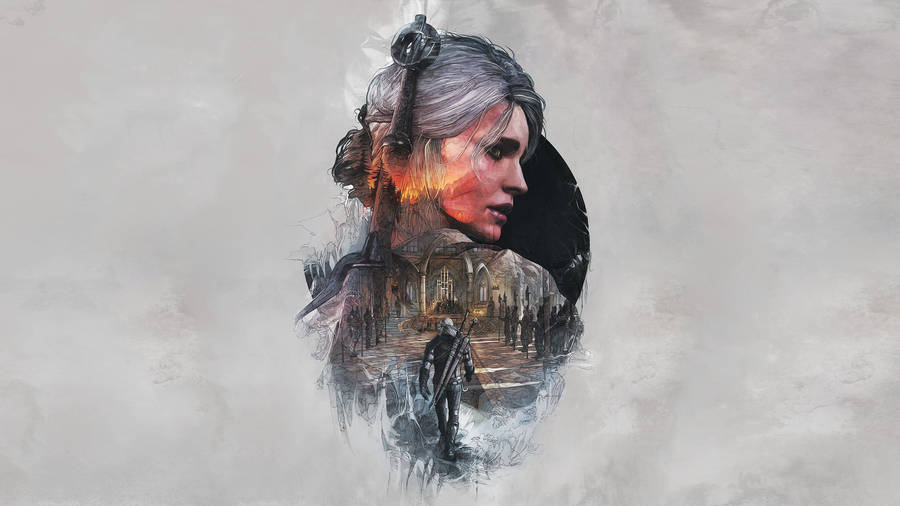 Ciri Layout Poster The Witcher 3 Wallpaper