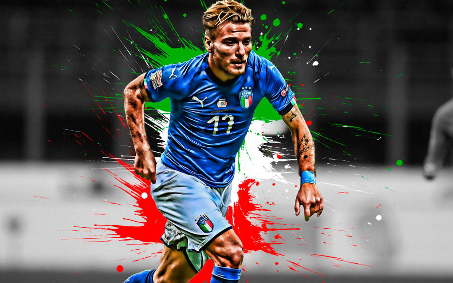 Ciro Immobile Digital Painting Wallpaper