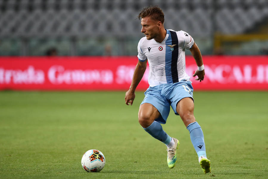 Ciro Immobile Soccer Field Snapshot Wallpaper