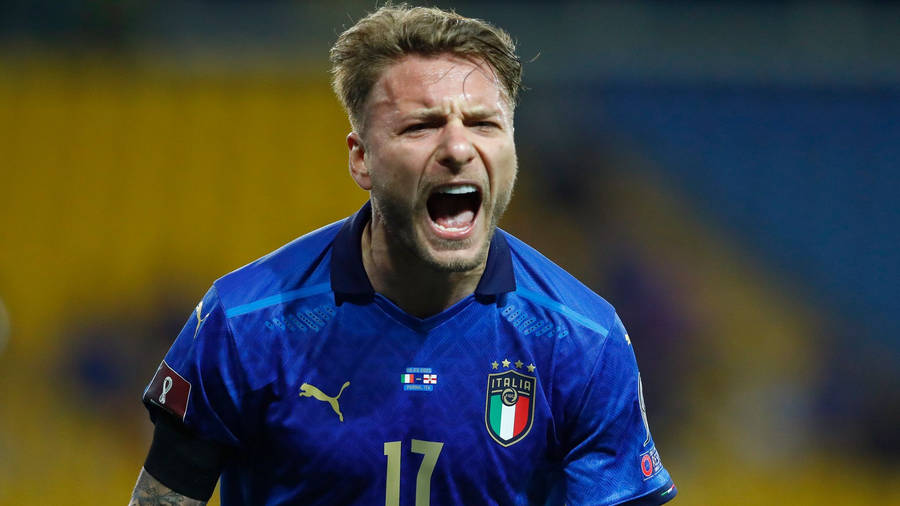 Ciro Immobile Victorious Scream Wallpaper