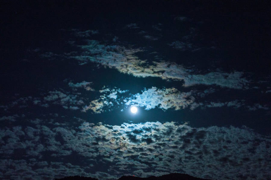 Cirrus Clouds In Moonlight Wallpaper