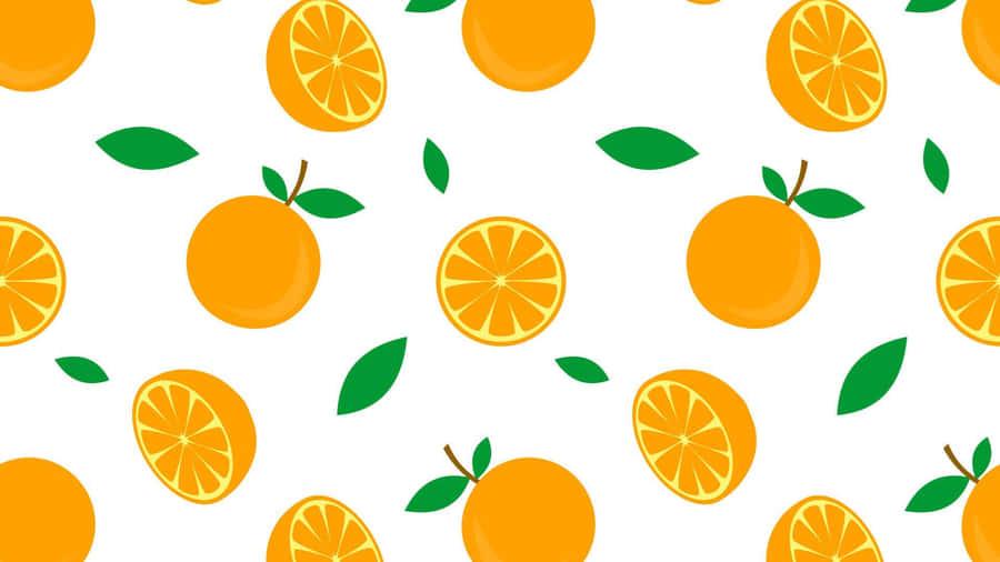 Citrus Pattern Background Wallpaper