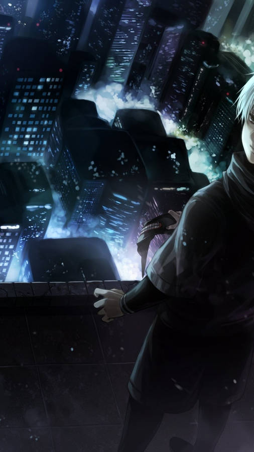 City View Ken Kaneki Tokyo Ghoul Iphone Background Wallpaper