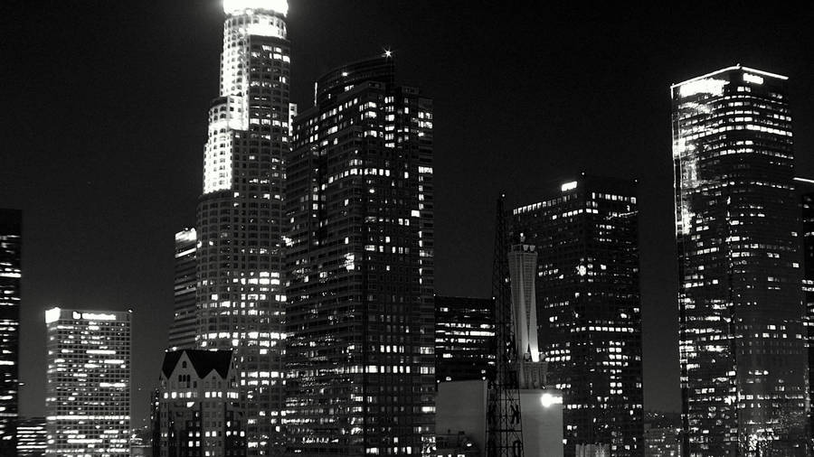 Cityscape At Night Cool Black Wallpaper