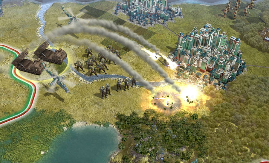 Civilization 5 Bomb Strike Wallpaper