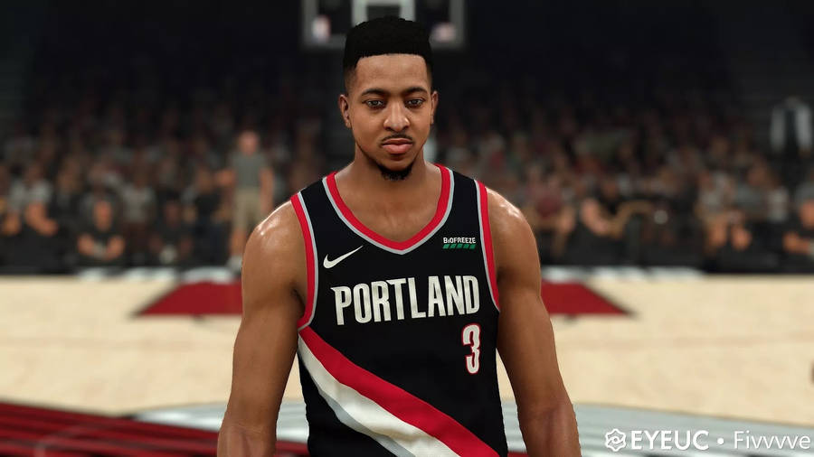 Cj Mccollum In 3d Rendered Wallpaper