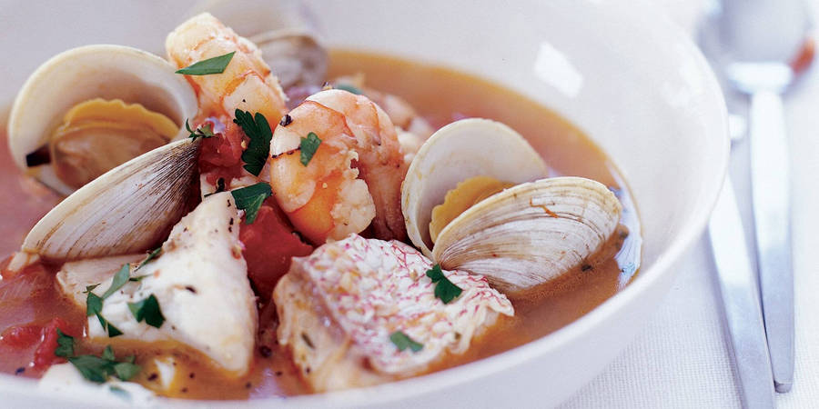 Clams Bouillabaisse French Cuisine Macro Shot Wallpaper