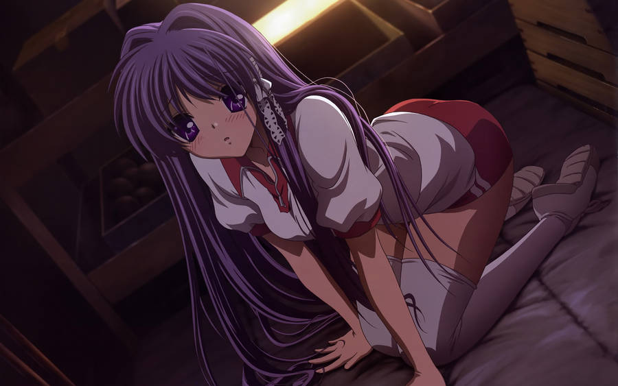 Clannad Kyou In Gym Uniform Wallpaper