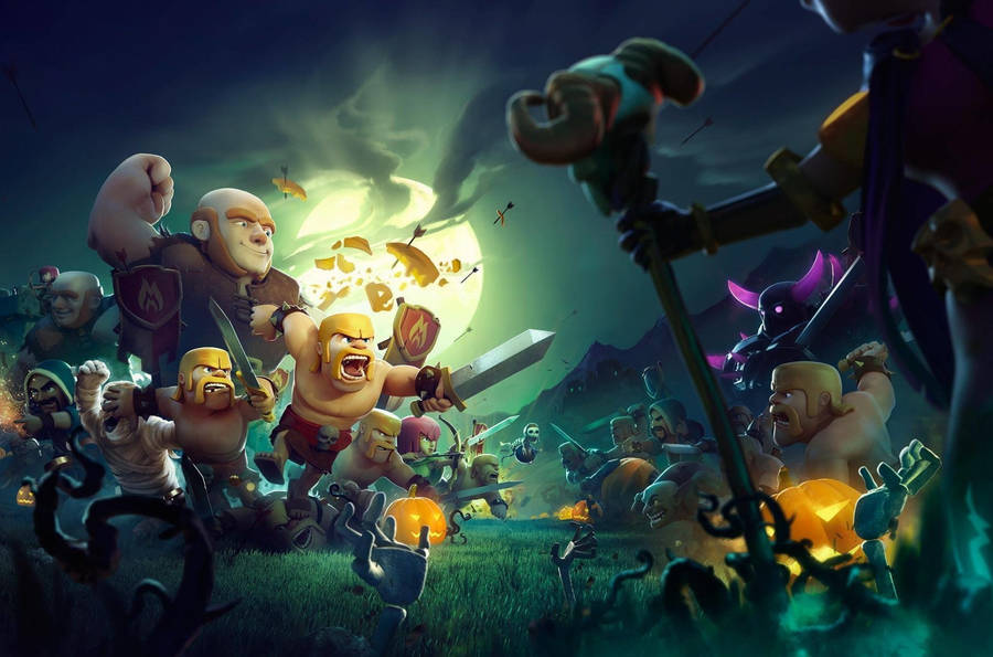 Clash Of Clans Halloween Battlefield Wallpaper