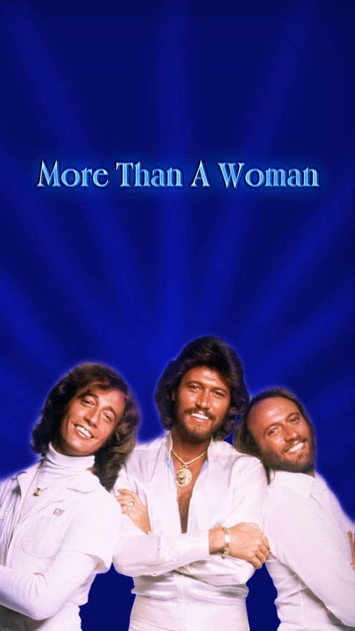 Classic Bee Gees 'more Than A Woman' Music Poster Wallpaper