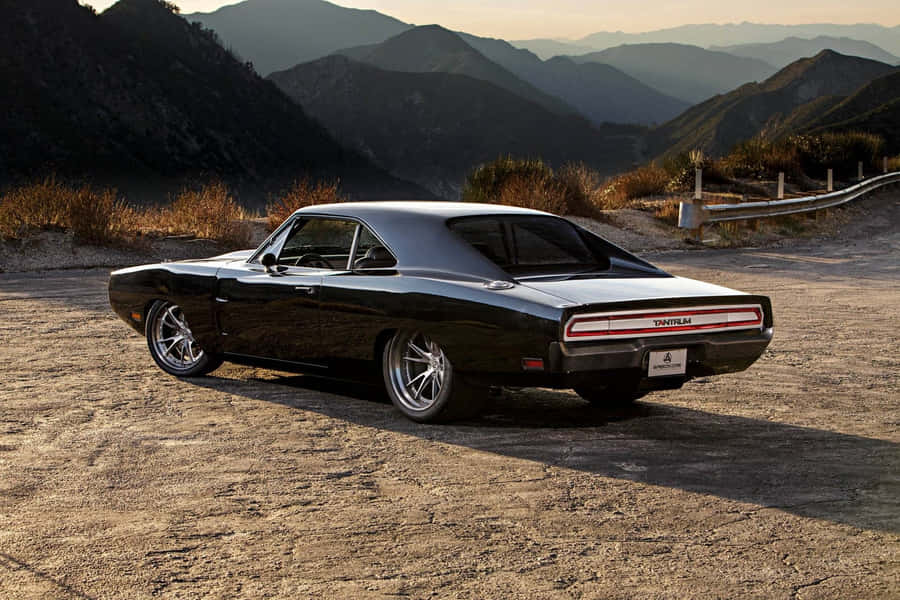 Classic Black Muscle Car Tantrum Wallpaper