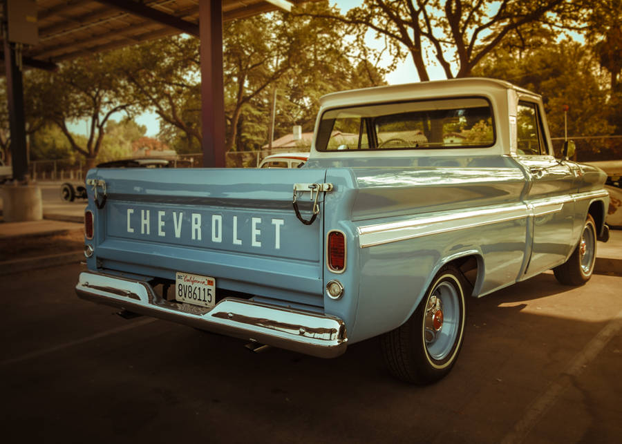 Classic Blue Chevrolet Truck Wallpaper