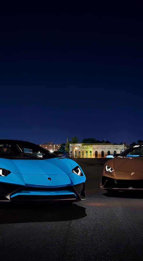 Classic Blue Lamborghini Iphone Wallpaper