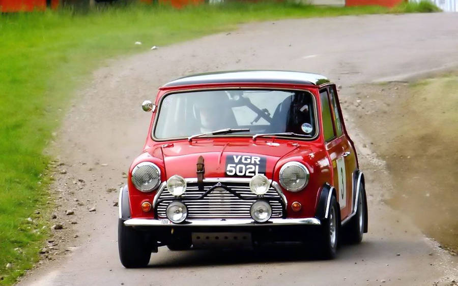 Classic Car 1967 Red Mini Cooper Wallpaper