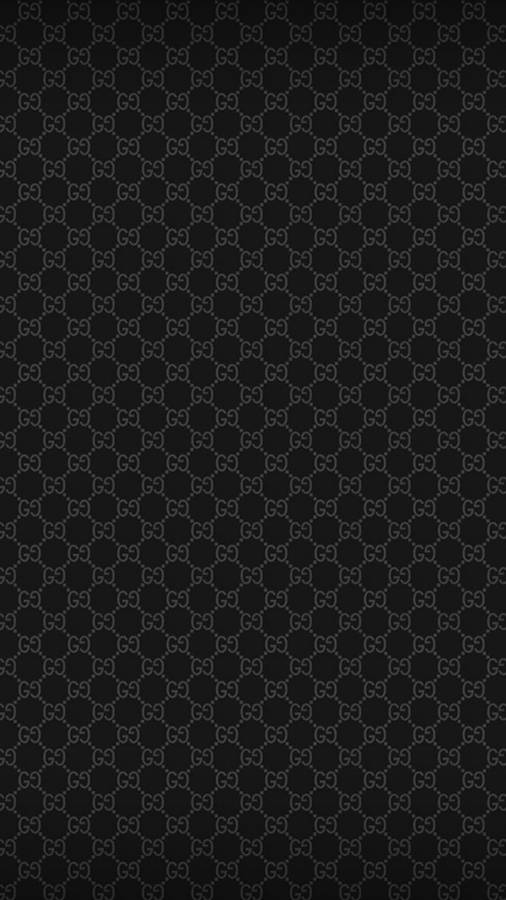 Classic Gucci Fashion Logo Black Pattern Wallpaper