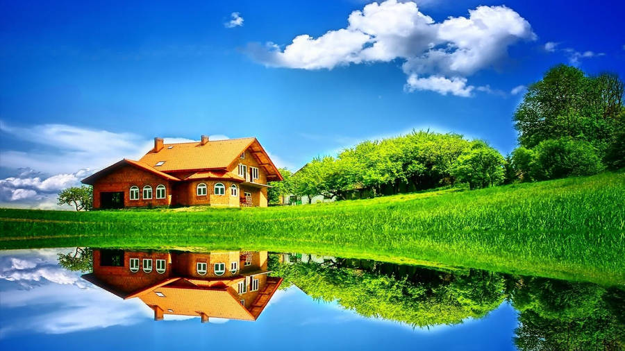 Classic House Scenery Wallpaper