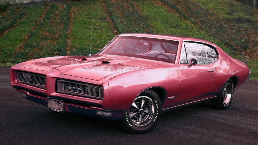 Classic Pink Pontiac Gto In High Definition Wallpaper