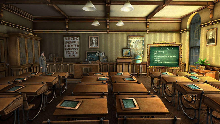 Classroom Graphic Art Wallpaper