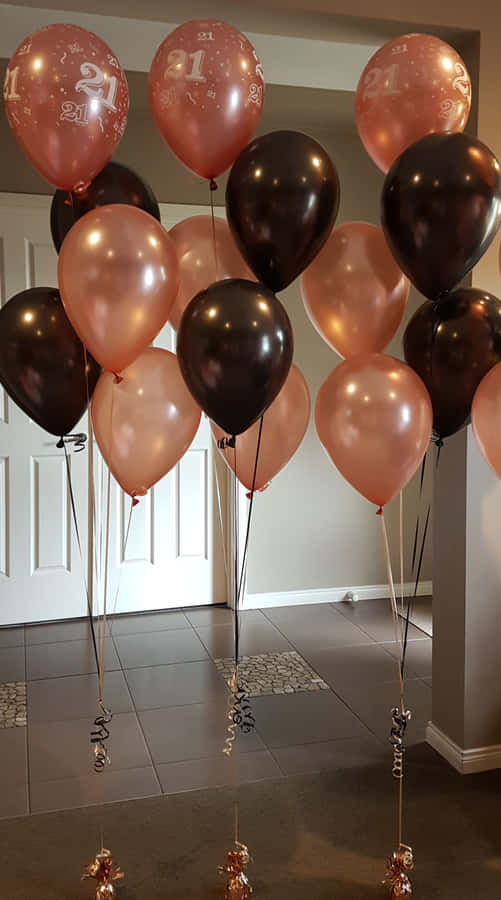 Classy Rose Gold And Black Vibes Wallpaper