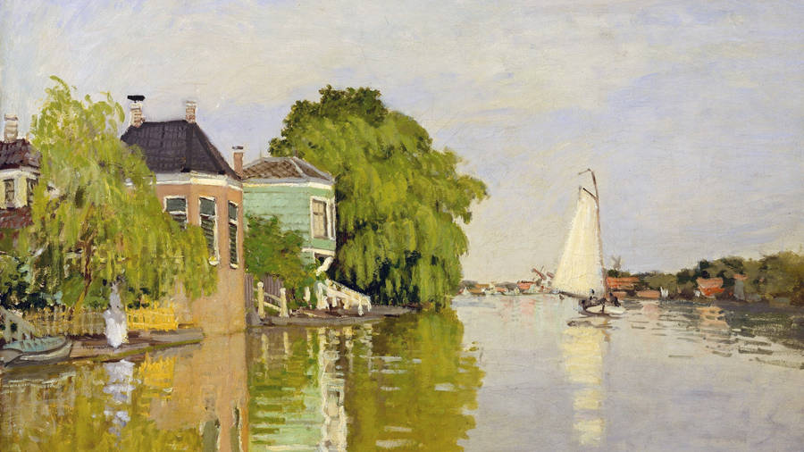 Claude Monet Houses On Achterzaan Wallpaper