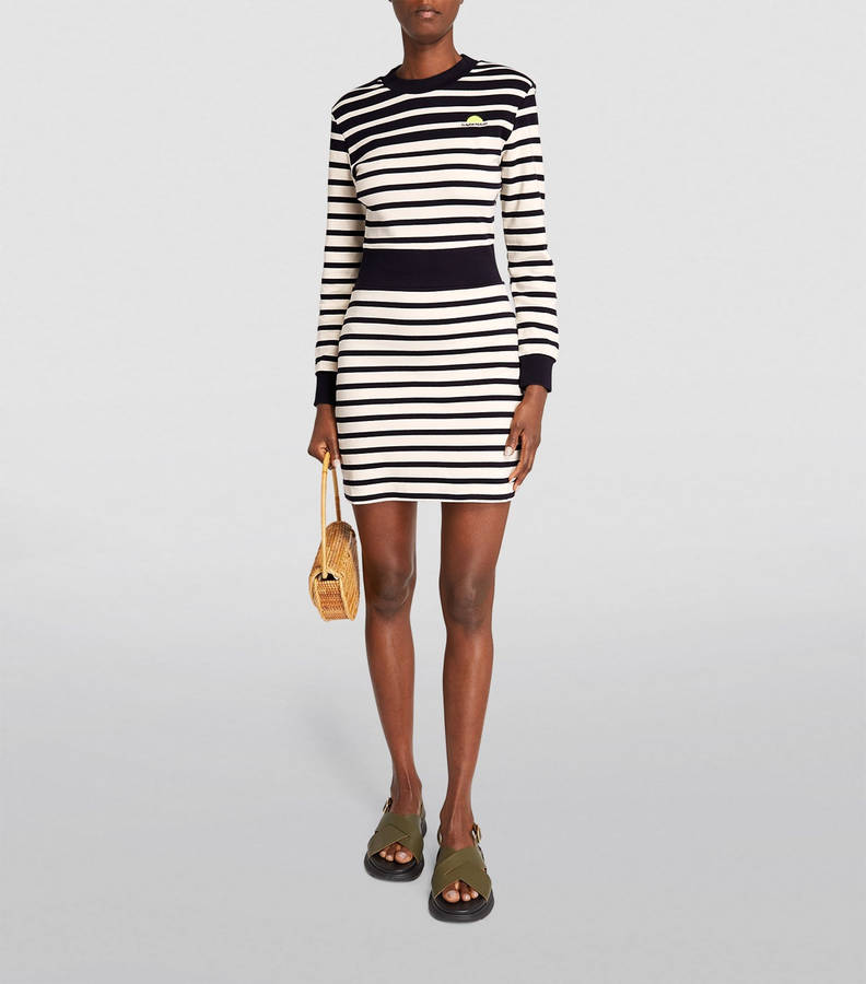 Claudie Pierlot Black White Striped Dress Wallpaper