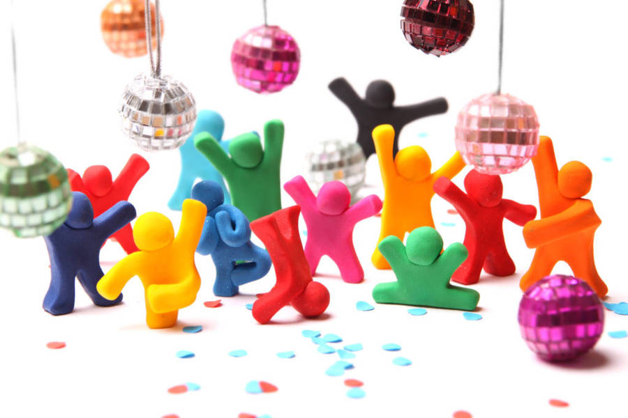 Clay Miniatures Party Background Wallpaper