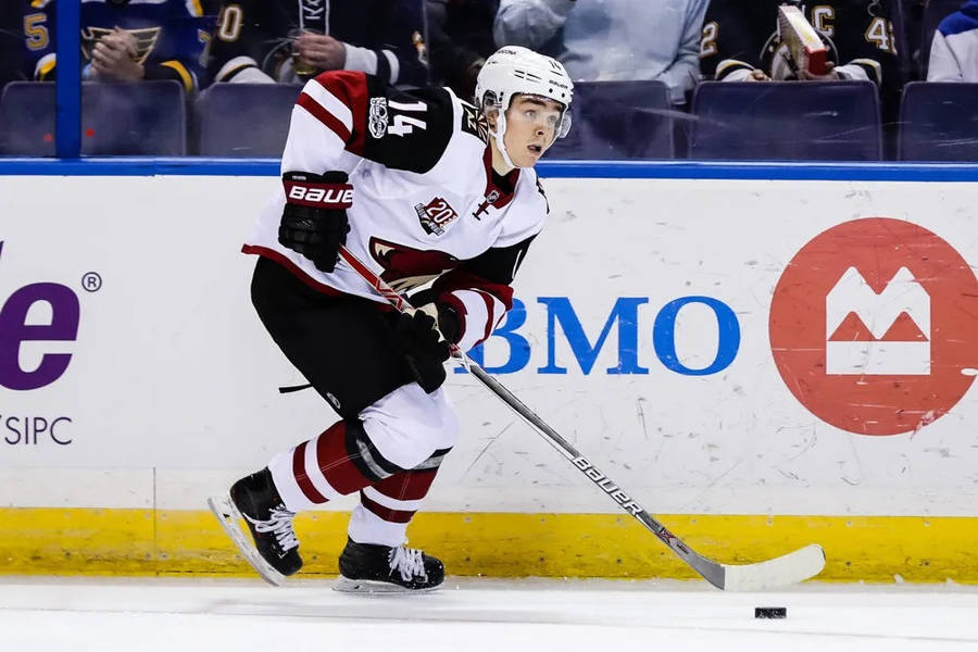 Clayton Keller Arizona Coyotes Nhl Debut Wallpaper