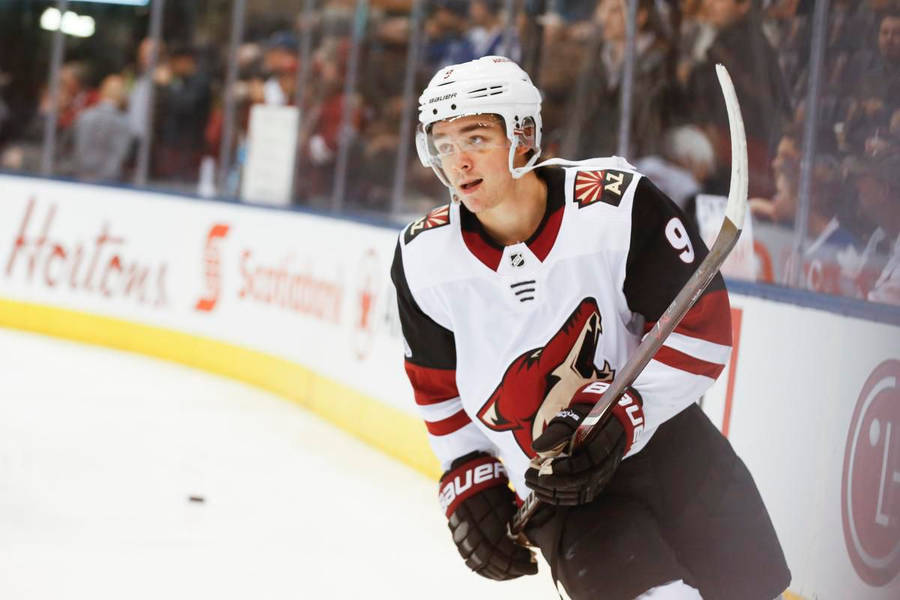 Clayton Keller Arizona Coyotes Vs. Toronto Maple Leaves Wallpaper