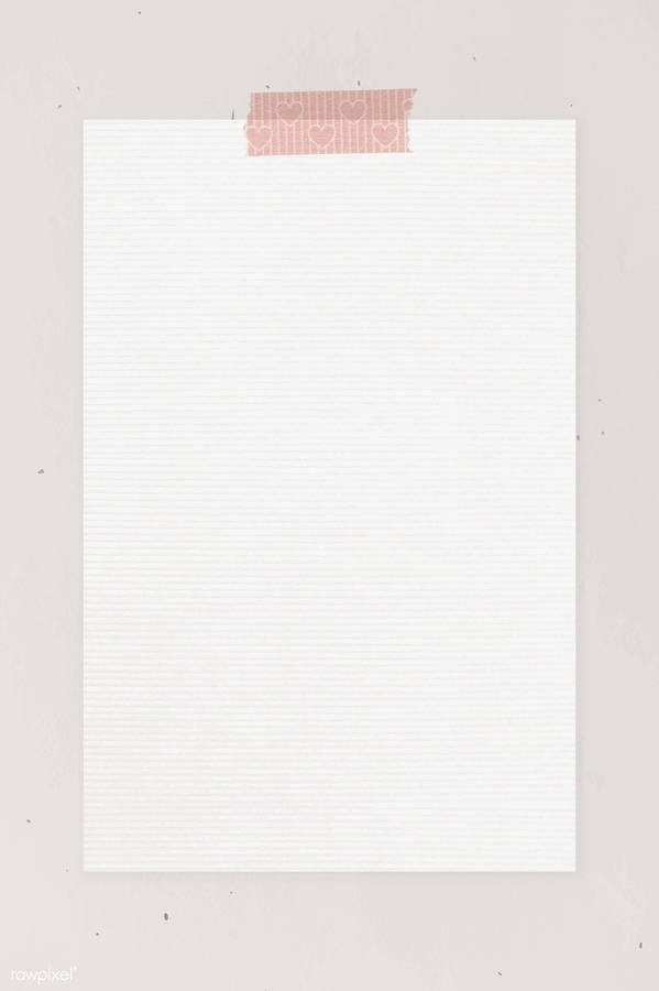 Clean Sticky Note On A White Blank Page Wallpaper