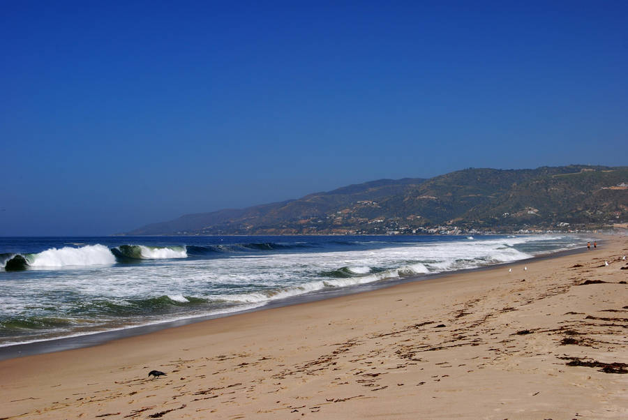 Clear Weather On Malibu Beach Wallpaper