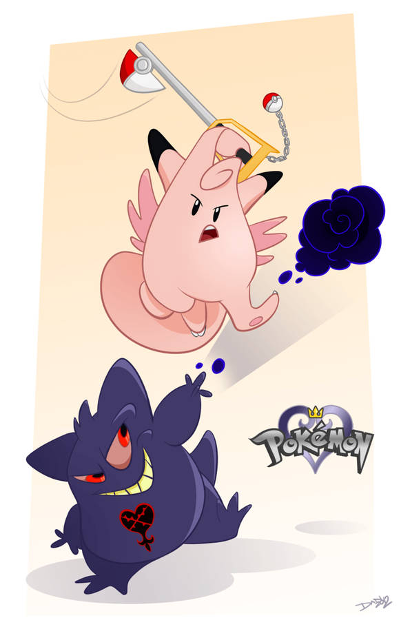 Clefairy And Gengar Kingdom Hearts Wallpaper