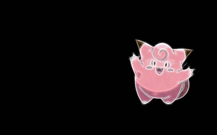 Clefairy Black Background Wallpaper