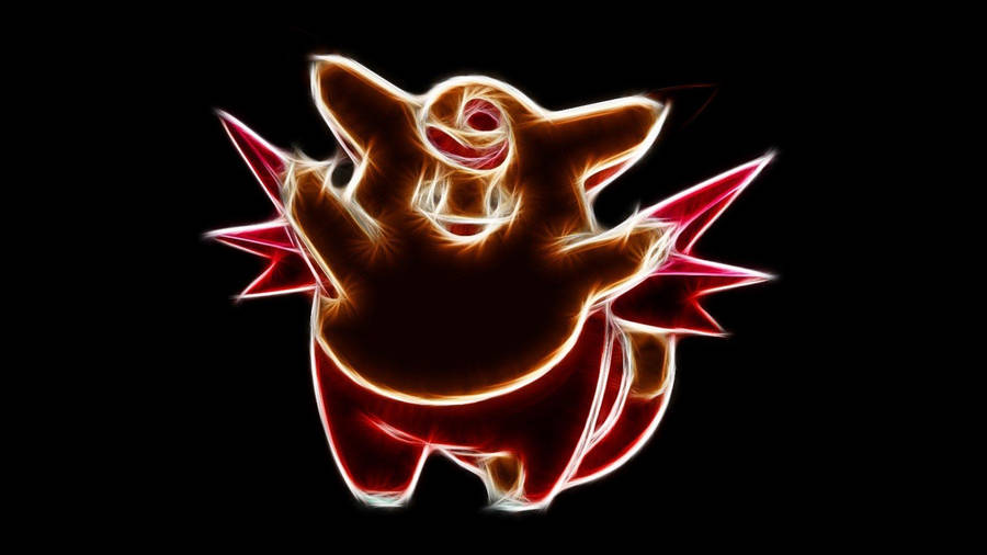 Clefairy Neon Light Art Wallpaper