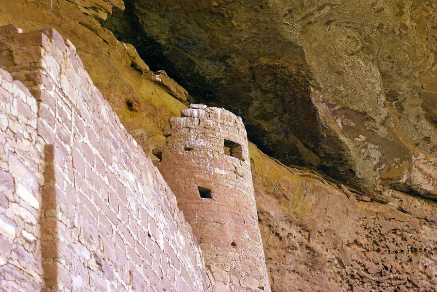 Cliff Palace Tower In Mesa Verde Wallpaper