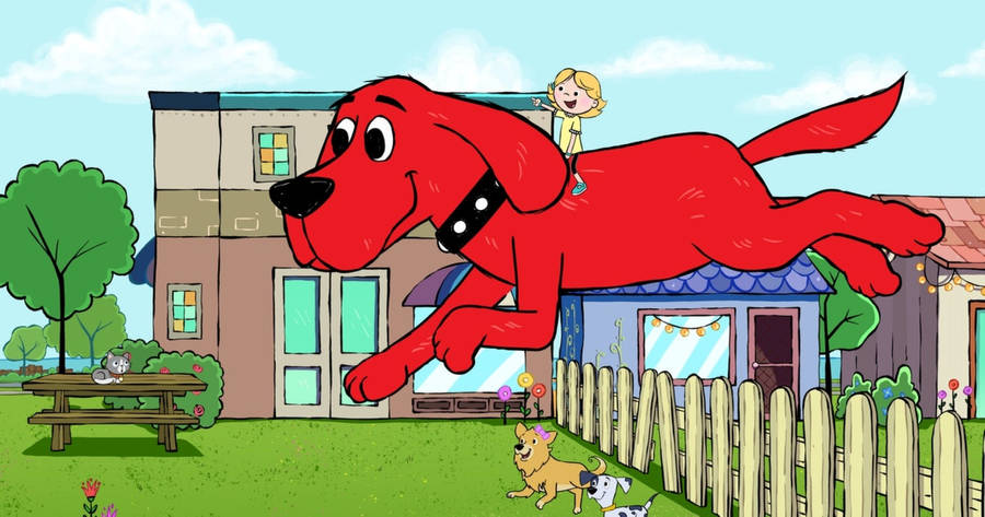 Clifford The Big Red Dog Cartoon Wallpaper