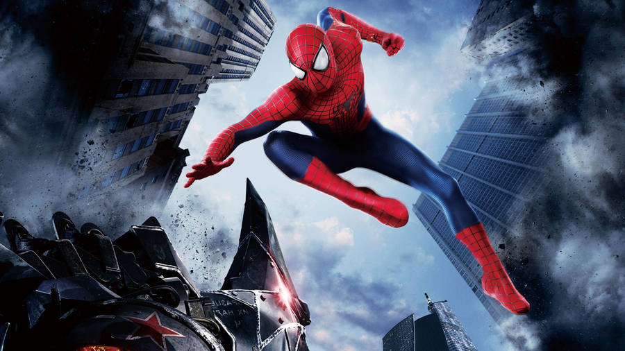 Climb To The Skies With The Amazing Spider Man Wallpaper