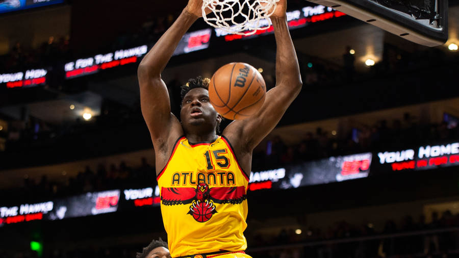 Clint Capela Dunks On The Ring Wallpaper