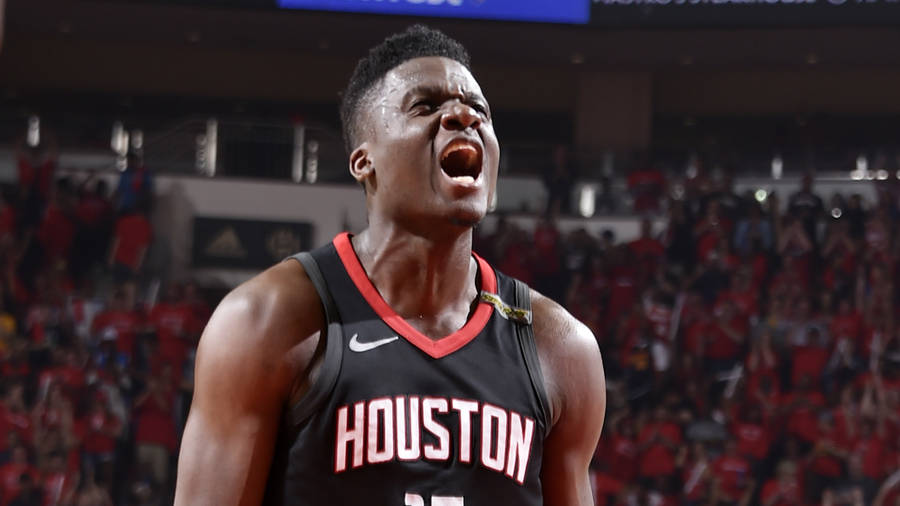 Clint Capela Yells During Playoffs Wallpaper