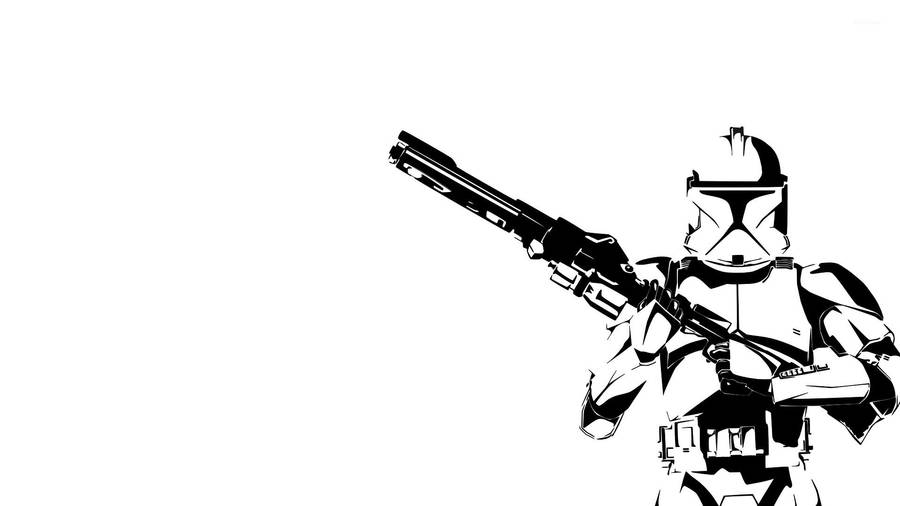 Clone Trooper Minimalist Wallpaper